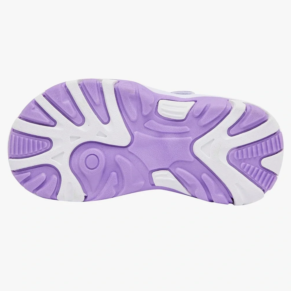 BODATU Girl Water Sandals Rubber Toddler Velcro Strap Walker Shoes 25 Purple 8.5
